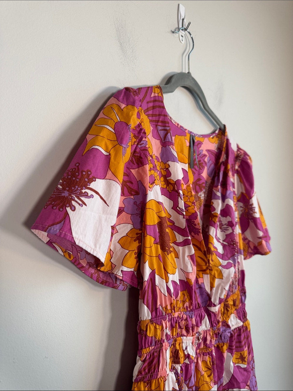 Anthropologie Somerset Mini Dress in Pink / Orange Floral - M - Picture 4 of 6